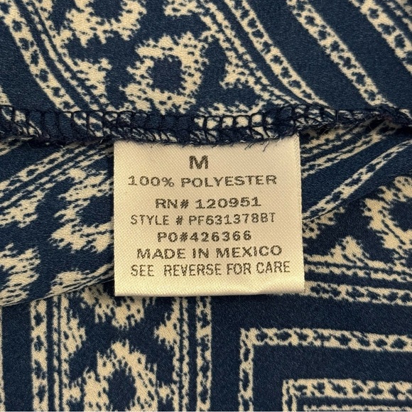 Pink Rose Women’s Blue & White Patterned Tank Top Dress Size Medium - Picture 9 of 11